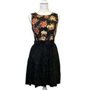 MARC ANGELO Floral Belted Pocket Cocktail Dress - Size 10
